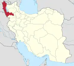 Location of West Azerbaijan province in Iran