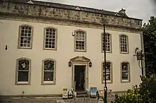 Listed II building in Frome, Somerset, circa 1700, named 'Iron Gates'