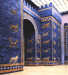 Ishtar Gate in the city of Babylon