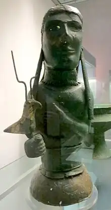 Bronze bust from the tomb that was originally thought to represent the goddess Isis