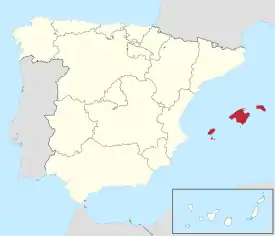 Map of the Balearic Islands