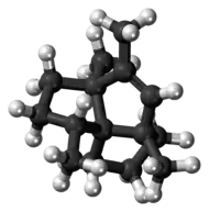 Ball-and-stick model of the isocomene molecule