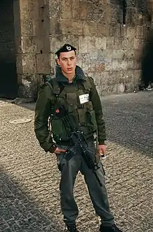 A Border Policeman in the Old City of Jerusalem.