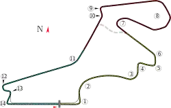 Track layout of the Istanbul Park Circuit.