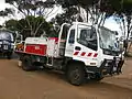 Heavy duty fire appliance Isuzu 550 (HD34 - Esperance) at a Salmon Gums wildfire, May 2006.