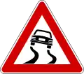 Slippery road(formerly used )