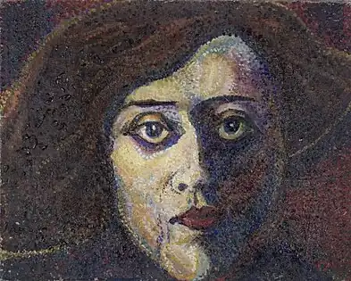 Ivan Kliun Female Portrait (1909-1910)