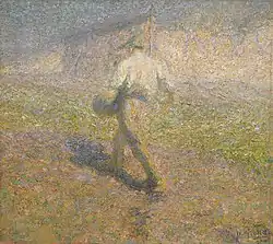 Image 13The Sower (1907), by the Impressionist painter and musician Ivan Grohar, became a metaphor for the Slovenes and was a reflection of the transition from a rural to an urban culture. (from Culture of Slovenia)