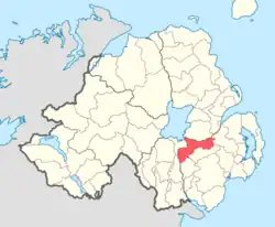 Location of Iveagh Lower, Lower Half, County Down, Northern Ireland.