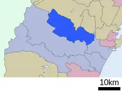 Location of Izumi-ku in Sendai