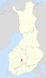 Location of Jämsänkoski in Finland