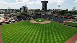 Hammons Field and Hammons Tower in downtown Springfield