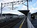 A view of the station platforms and tracks.