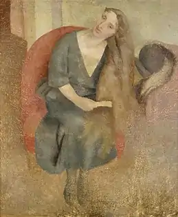 Woman Combing Her Hair