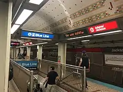 Stairs to transfer tunnel