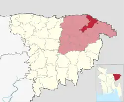 Location of Jaintiapur