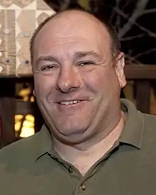 Actor James Gandolfini while on a USO tour