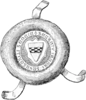 Black and white illustration of a mediaeval seal