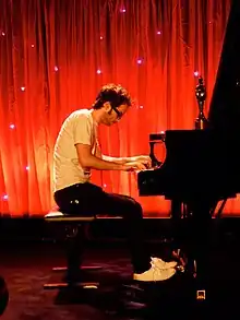 James Rhodes, classical pianist, performs at the Classical Brits Nominations Launch at the Mayfair Hotel in London, UK.