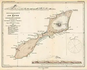 Eier Insel on German-language map drawn by Henrik Mohn is already a peninsula.