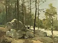 Forest View near Barbizon, 1900, oil on canvas