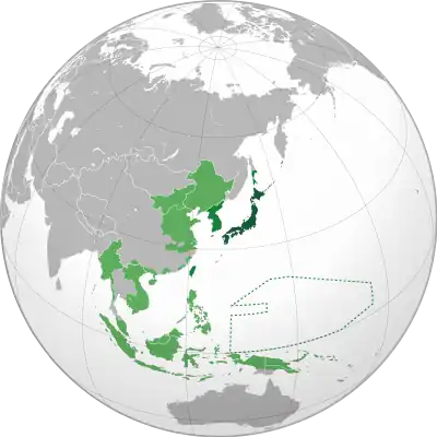 Location of Empire of Japan