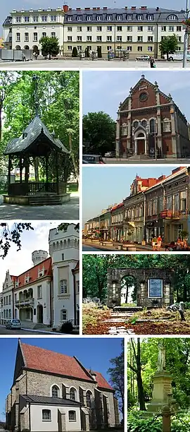 Starosty in Jaslo, Gazebo in City Park, Palace, Parish Church, Church of Sts. Stanislaus, Promenade and historic buildings, Jewish Cemetery, Tadeusz Kosciuszko Monument