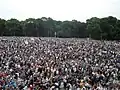 Pilgrims arriving for the Feast of the Assumption