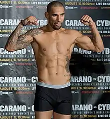 Martial arts fighter Jay Hieron in Low-rise boxer briefs