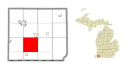 Location within Cass County