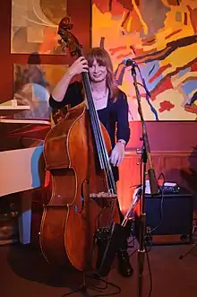 Jennifer Leitham performing in March 2012 in Sierra Madre, California