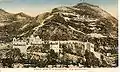 A 2008 postcard image of the Mount of Temptation (or Mount Quarantania) near Jericho in the Judean desert, where Christ was tempted by Satan.