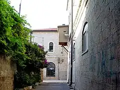 A bartizan-style British concrete position at Sergei courtyard, Jerusalem. This is probably the sole existing testimony of the British "Bevingrad" constructed in 1946.