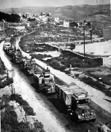 Image 20Supply convoy on its way to besieged Jerusalem, April 1948 (from History of Israel)