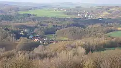 Jerzmanice-Zdrój seen from Wilcza Góra