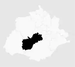 Municipality location in Aguascalientes