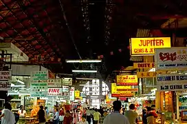 A jewellery market row inside the market