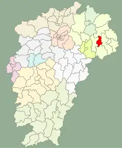 Location in Jiangxi