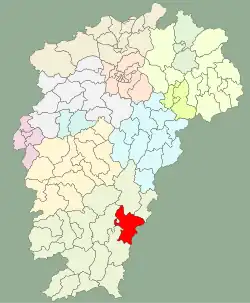 Location in Jiangxi