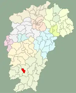 Location in Jiangxi