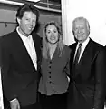 President Jimmy Carter stands with Nick and Helen Forster after a discussion on eTown.