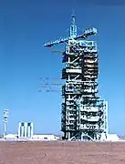 Launch tower.