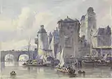 Gezicht te Koblenz (watercolor)