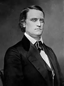 black and white portrait of Breckinridge, middle-aged, dark hair