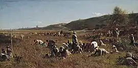 The Cranberry Harvest, Island of Nantucket, by Eastman Johnson, 1880