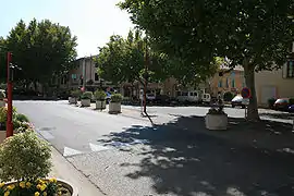 View of the village of Jonquières