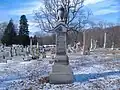 Headstone of Joseph J. McDowell in Hillsboro Cemetery.