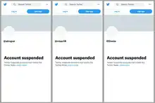 Three journalists suspended on Twitter