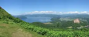 Image 43Lake Tōya and Shōwa-shinzan in Shikotsu-Tōya National Park (from Geography of Japan)