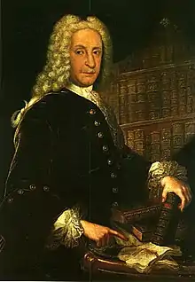 Formal portrait of Juan de Goyeneche, wearing a wig